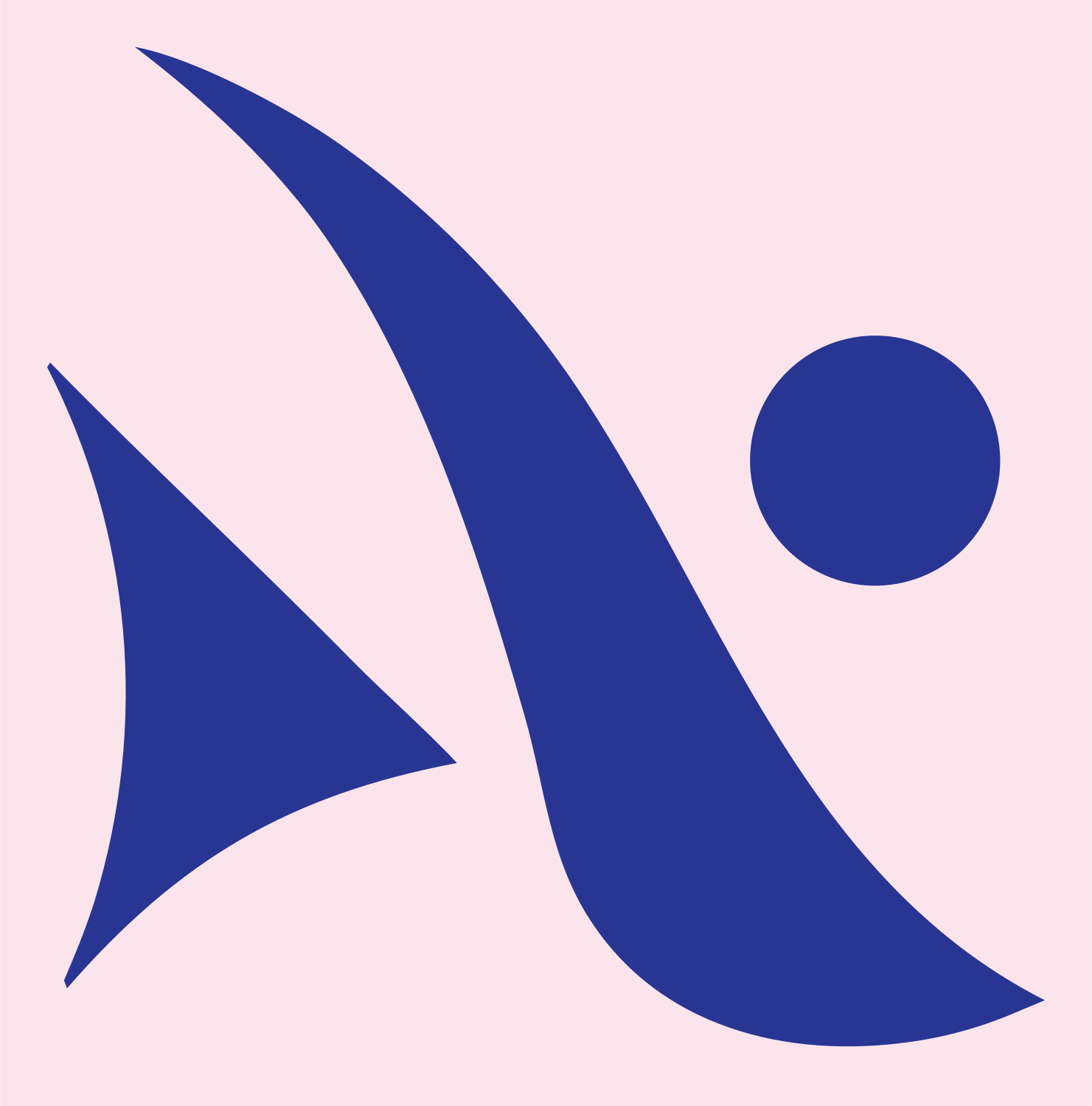 Pictogram Figure Swing Emblem #fce4ec/#283593