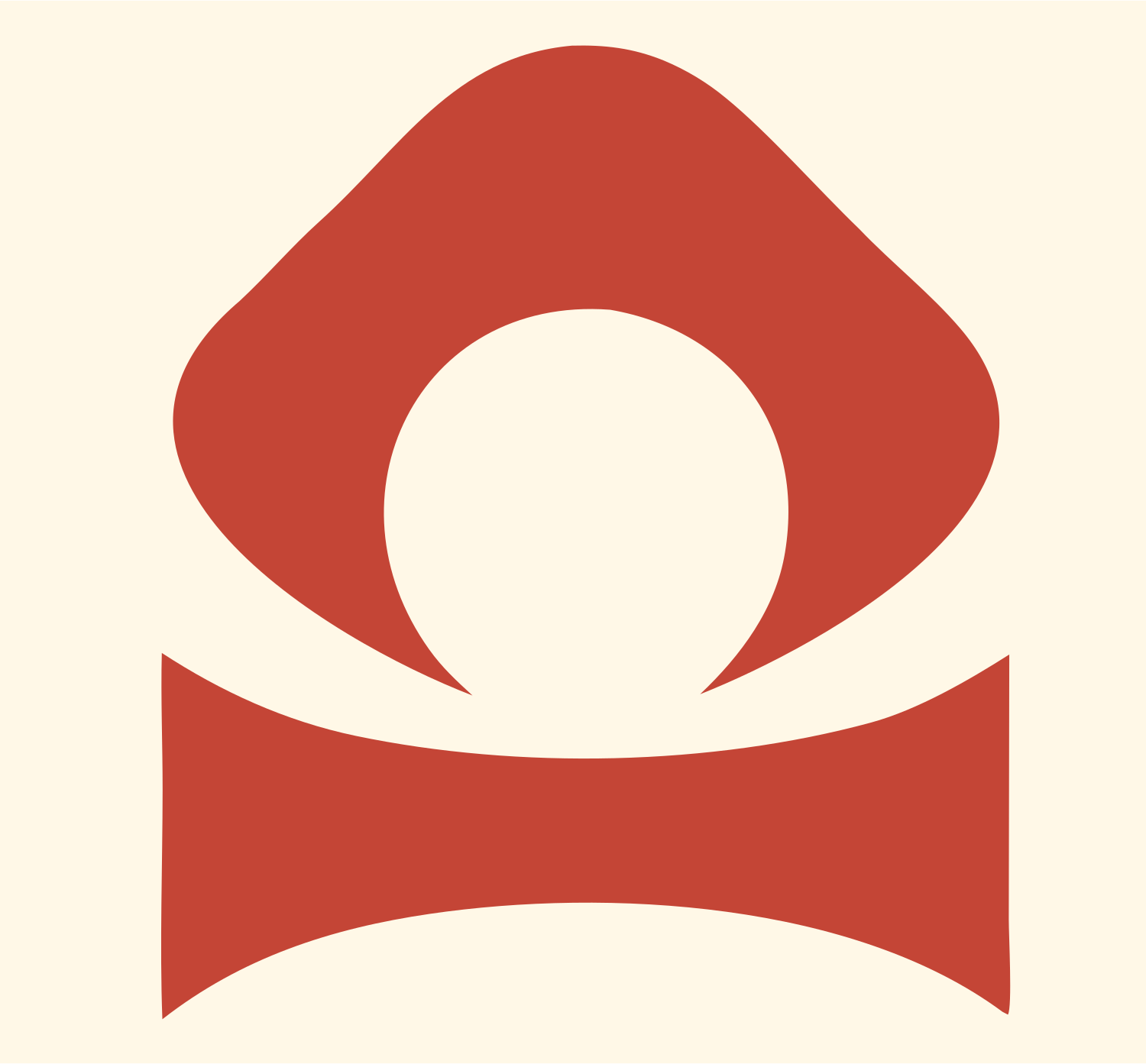 Pictogram Eye Circle Libra Mark #fff8e7/#c44536