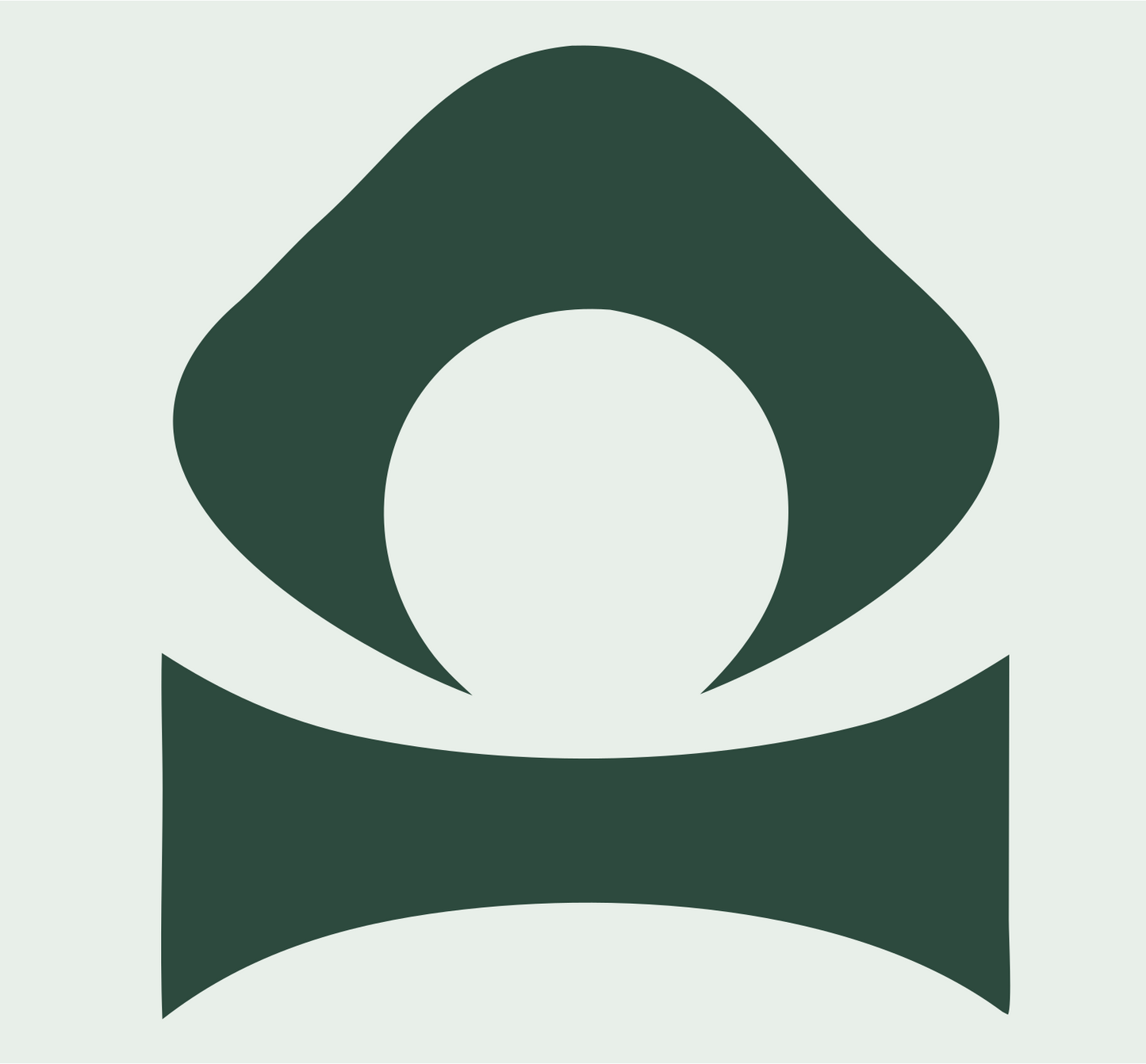 Pictogram Eye Circle Libra Mark #e8efe9/#2d4a3e