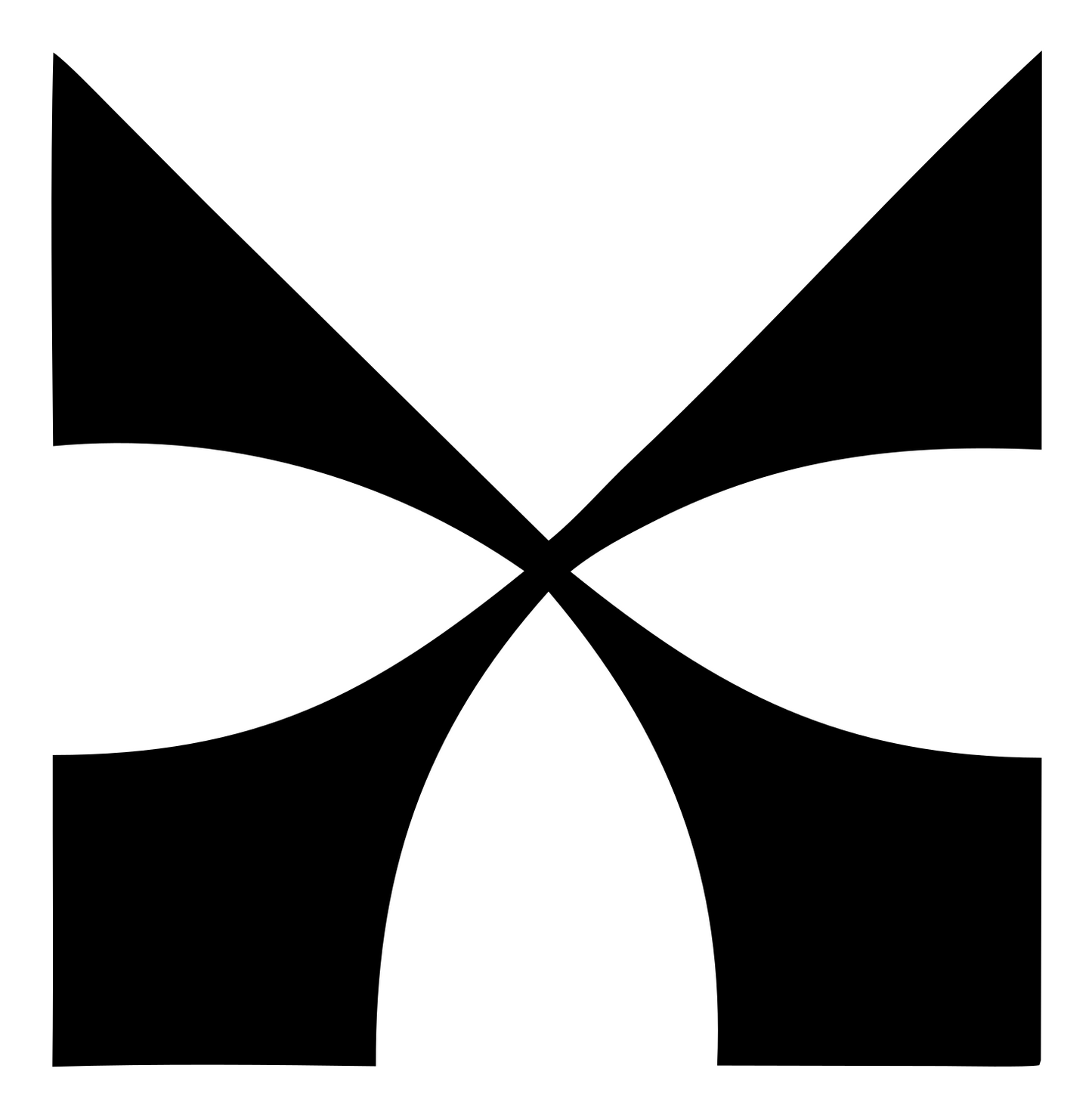 Four Wing Pinwheel Mark #ffffff/#000000