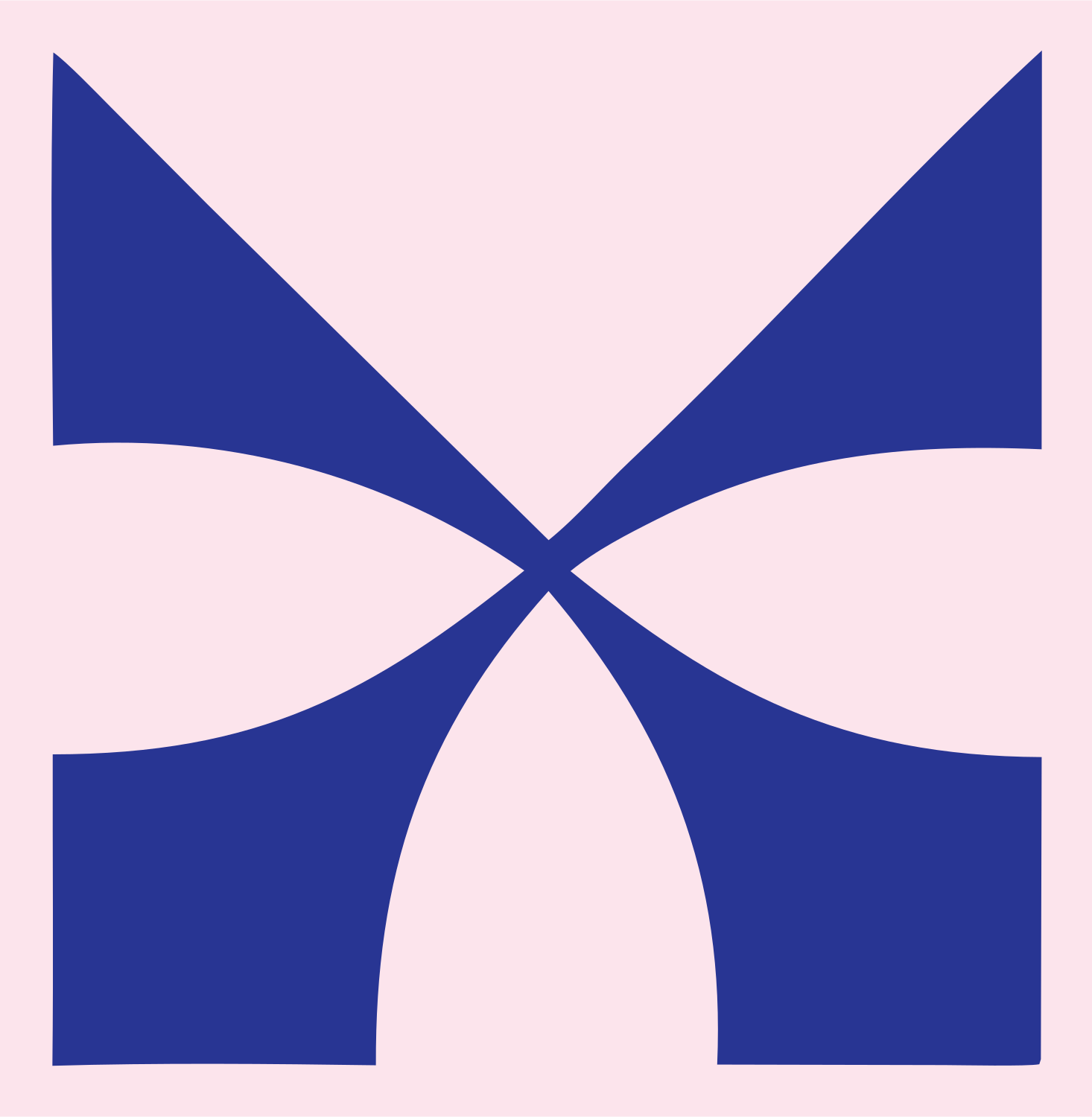 Four Wing Pinwheel Mark #fce4ec/#283593