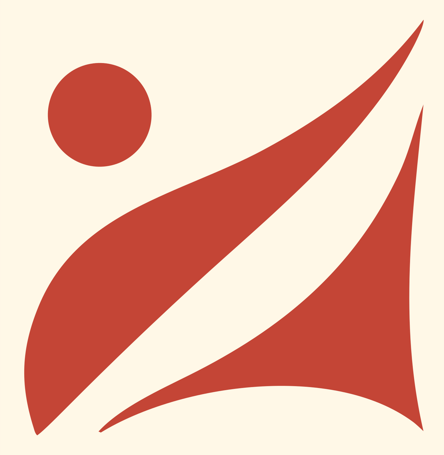 Pictogram Diver Figure Crest #fff8e7/#c44536