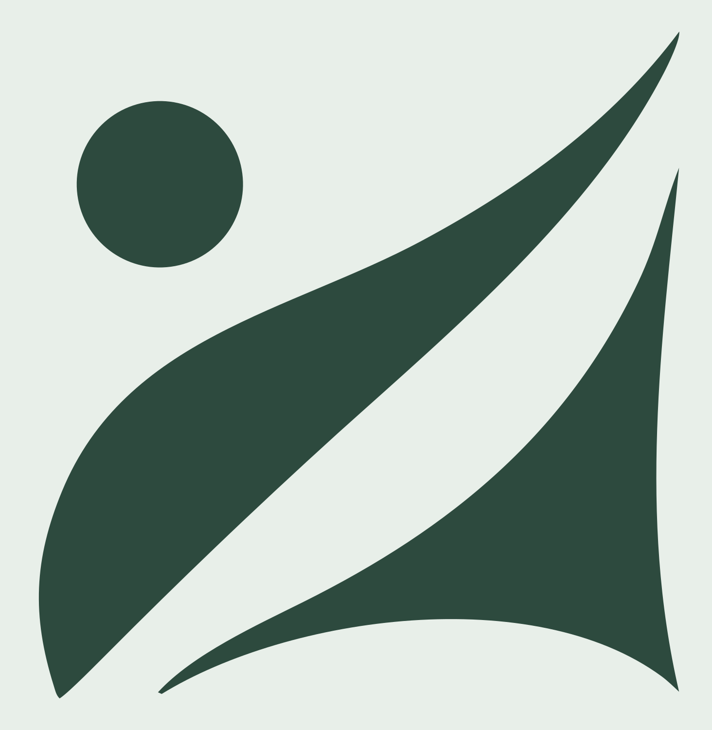 Pictogram Diver Figure Crest #e8efe9/#2d4a3e