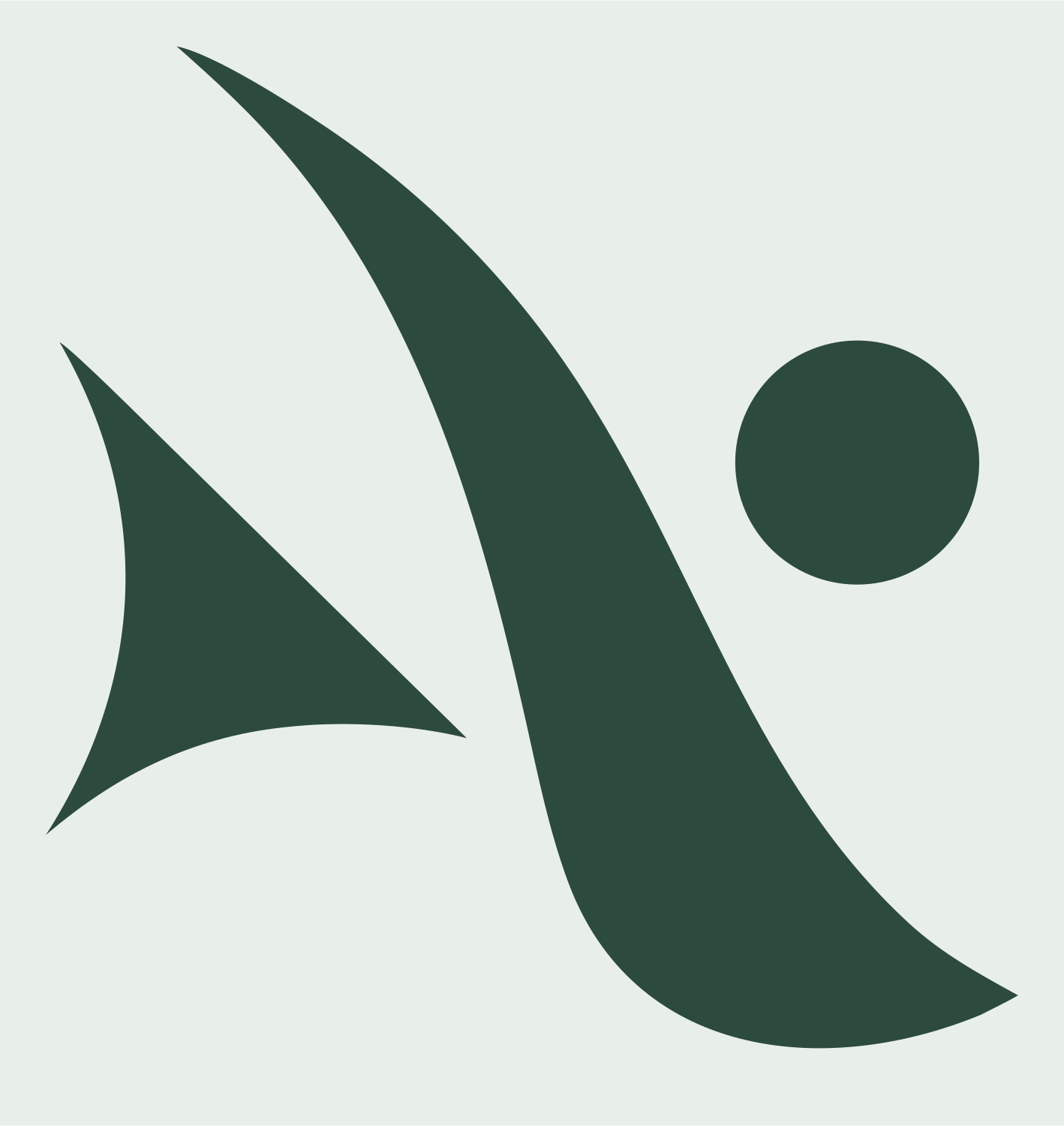Pictogram Dancer Circle Mark #e8efe9/#2d4a3e