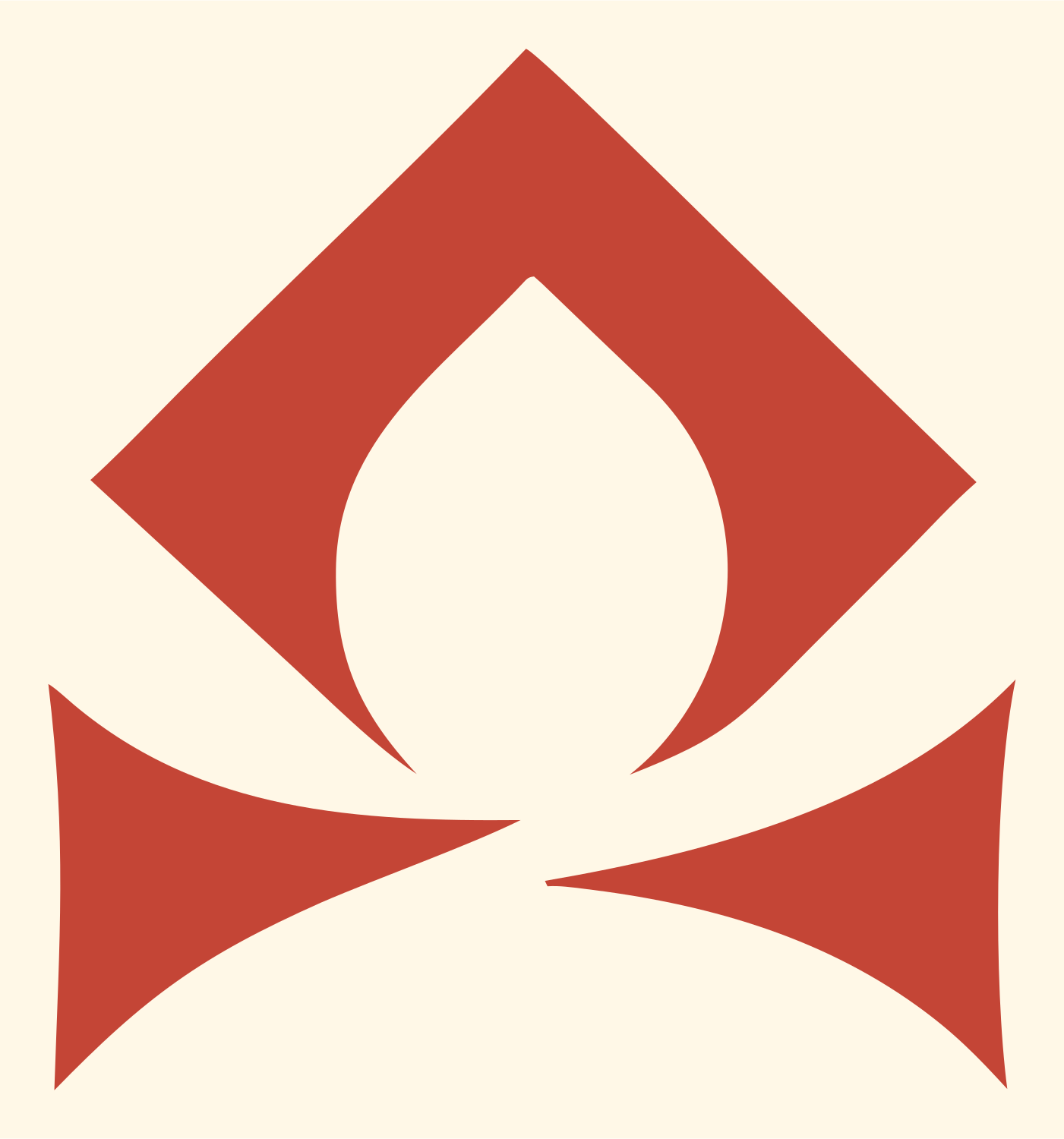 Pictogram Flame Diamond Libra Mark #fff8e7/#c44536