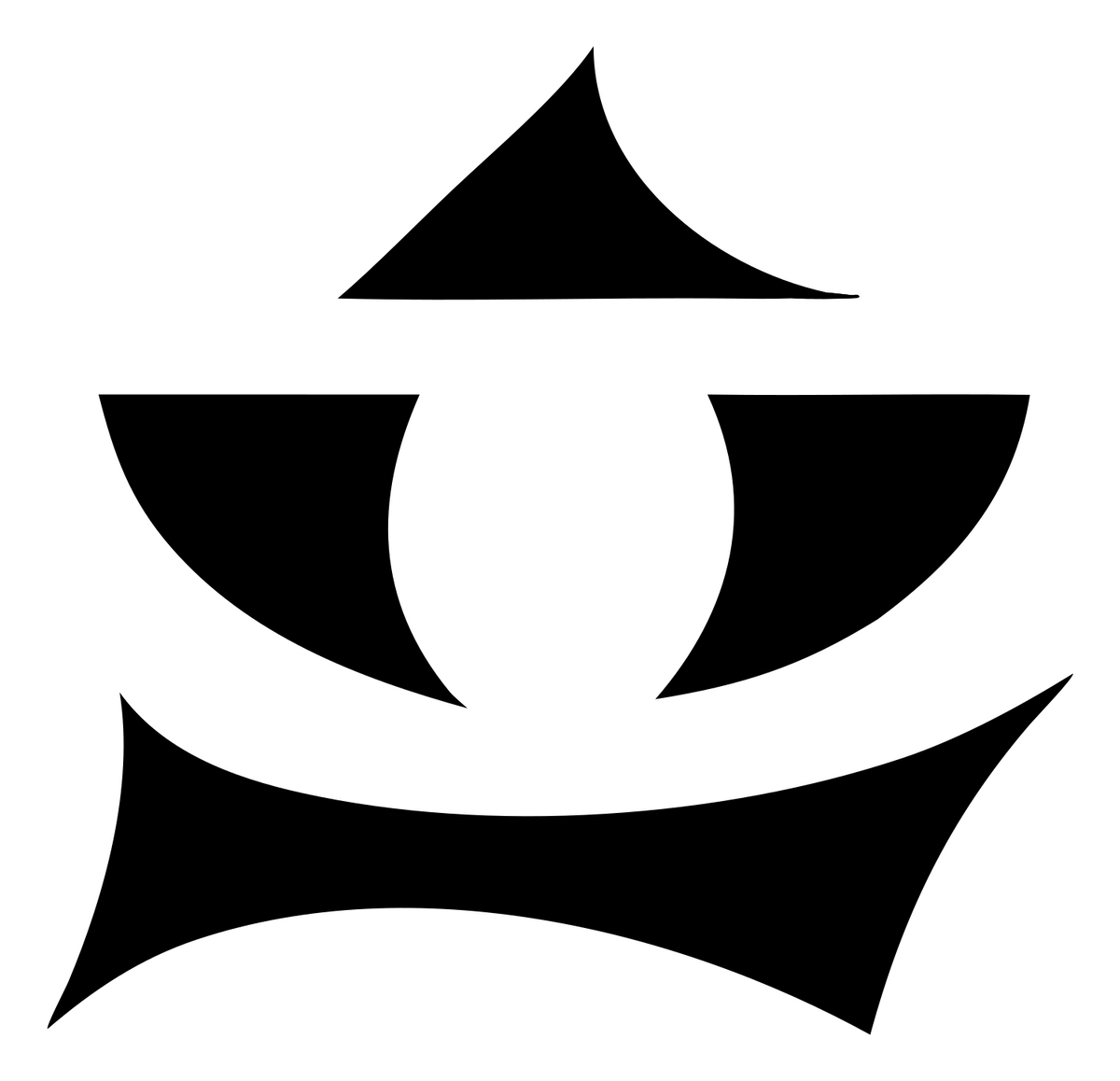 Pictogram Scales Crown Emblem #ffffff/#000000