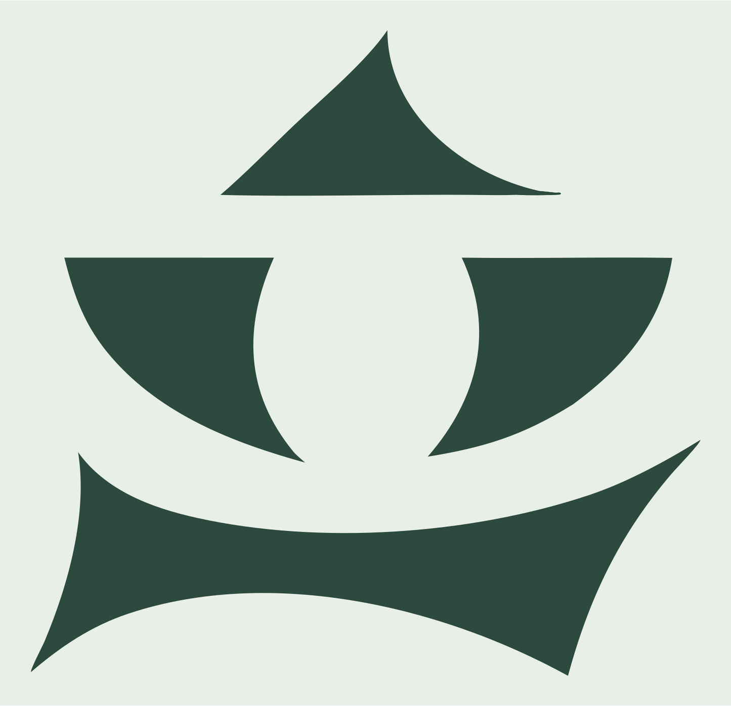 Pictogram Scales Crown Emblem #e8efe9/#2d4a3e