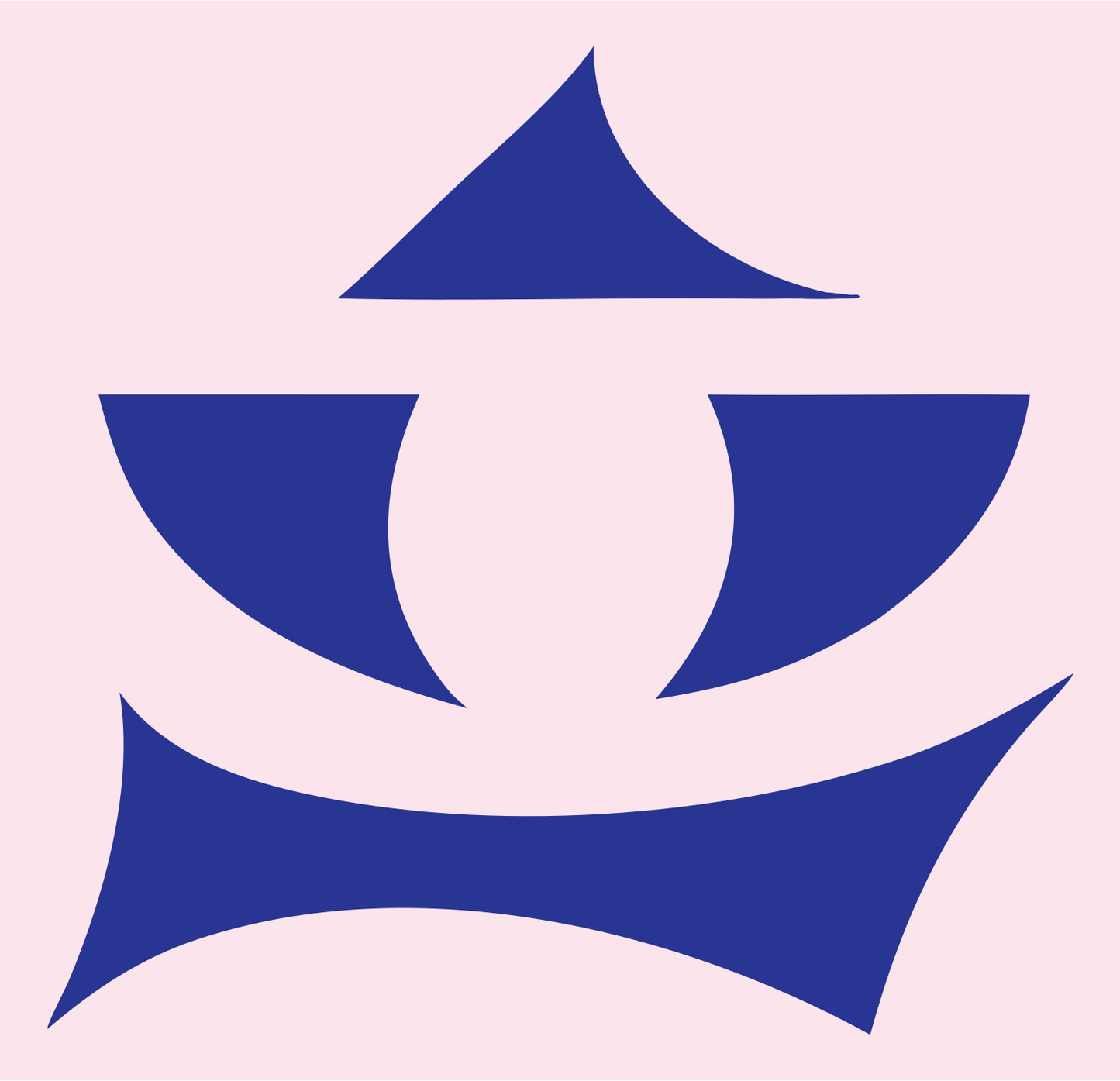 Pictogram Scales Crown Emblem #fce4ec/#283593