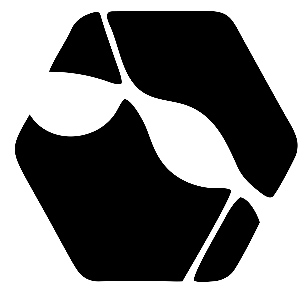 Negative Space Hexagon Libra Mark #ffffff/#000000