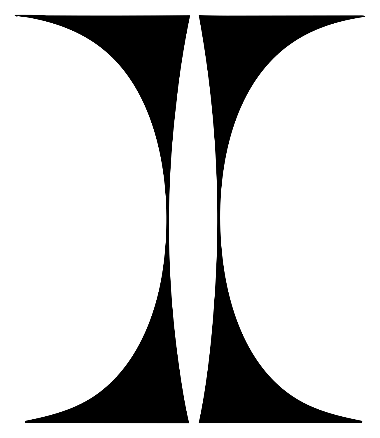 Negative Space Hourglass Libra Mark #ffffff/#000000