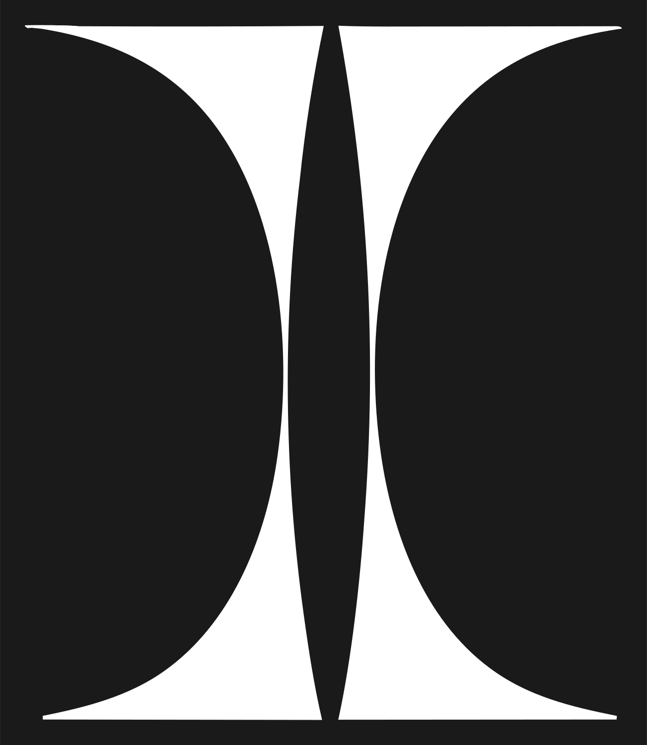 Negative Space Hourglass Libra Mark #1a1a1a/#ffffff