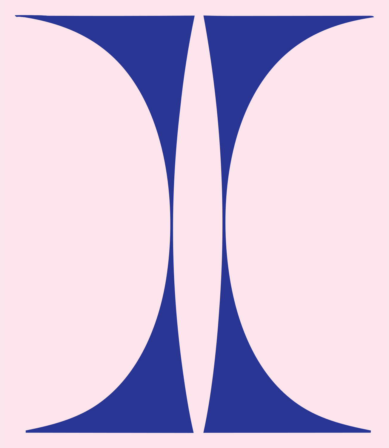 Negative Space Hourglass Libra Mark #fce4ec/#283593