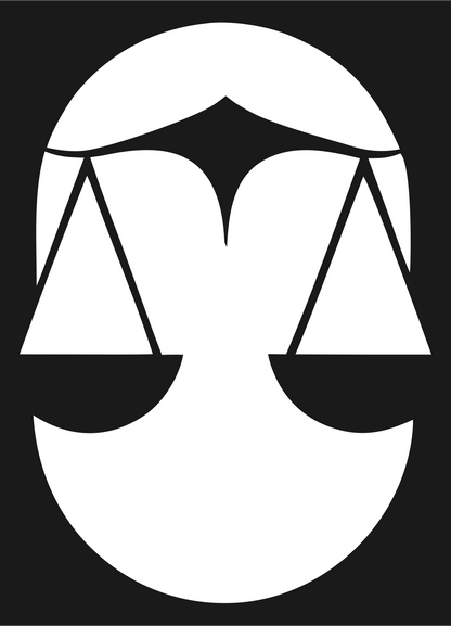 Negative Space Scales Face Emblem #1a1a1a/#ffffff