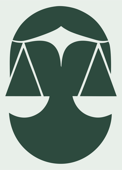 Negative Space Scales Face Emblem #e8efe9/#2d4a3e