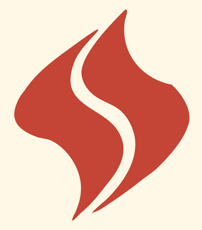 Flame Scorpio Wave Mark #fff8e7/#c44536