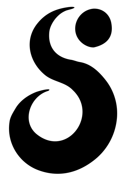Scorpio Crescent Circle Logo #ffffff/#000000