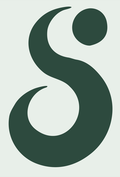 Scorpio Crescent Circle Logo #e8efe9/#2d4a3e