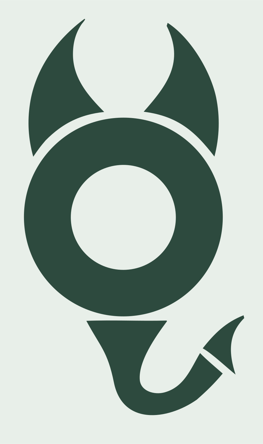 Devil Ring Scorpio Icon #e8efe9/#2d4a3e