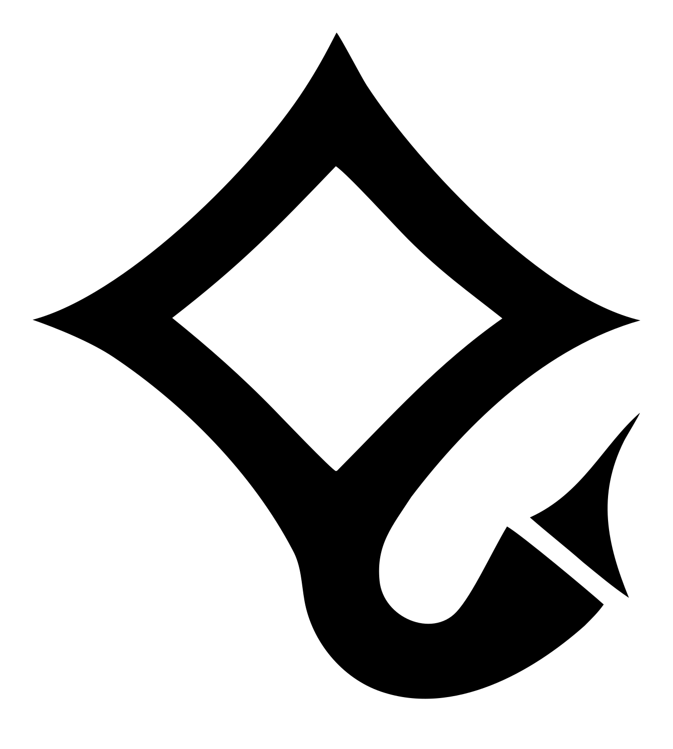 Diamond Hook Scorpio Emblem #ffffff/#000000