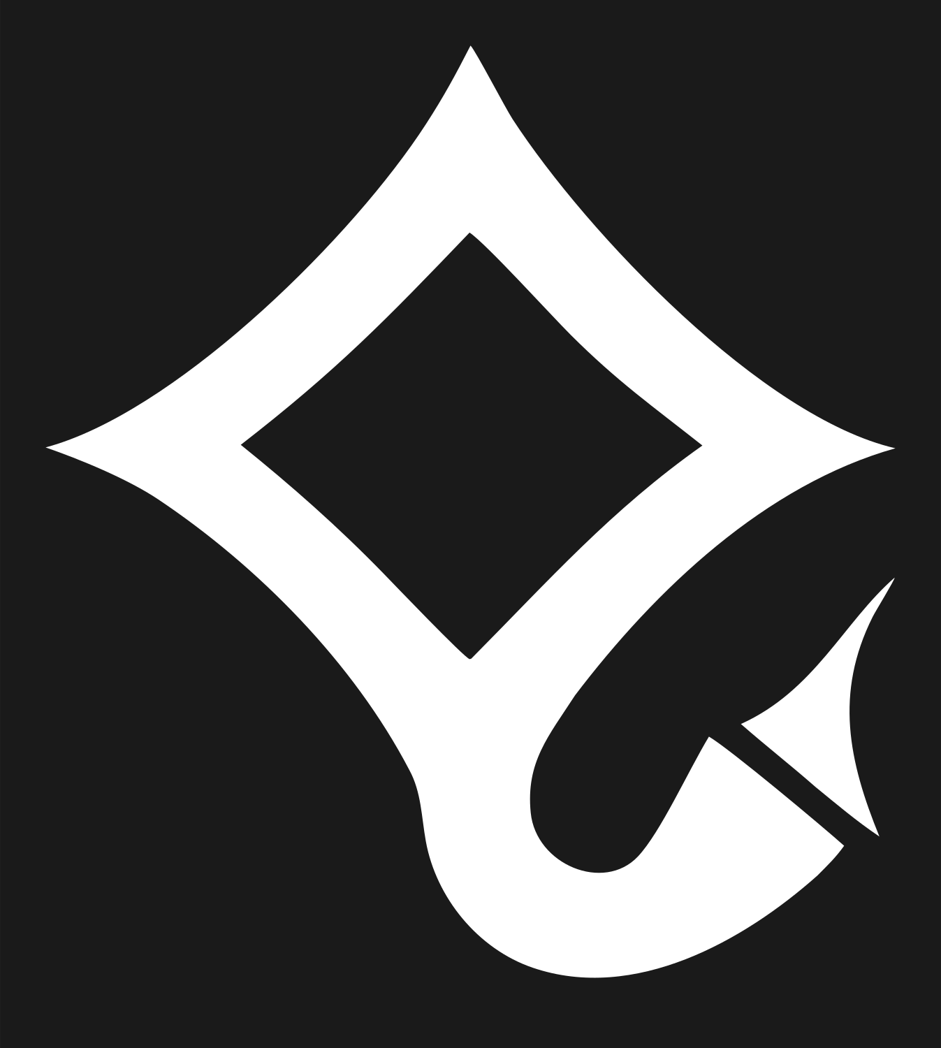 Diamond Hook Scorpio Emblem #1a1a1a/#ffffff