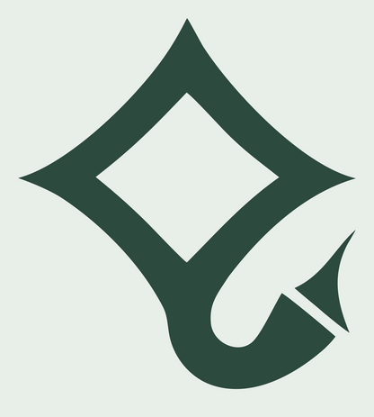 Diamond Hook Scorpio Emblem #e8efe9/#2d4a3e