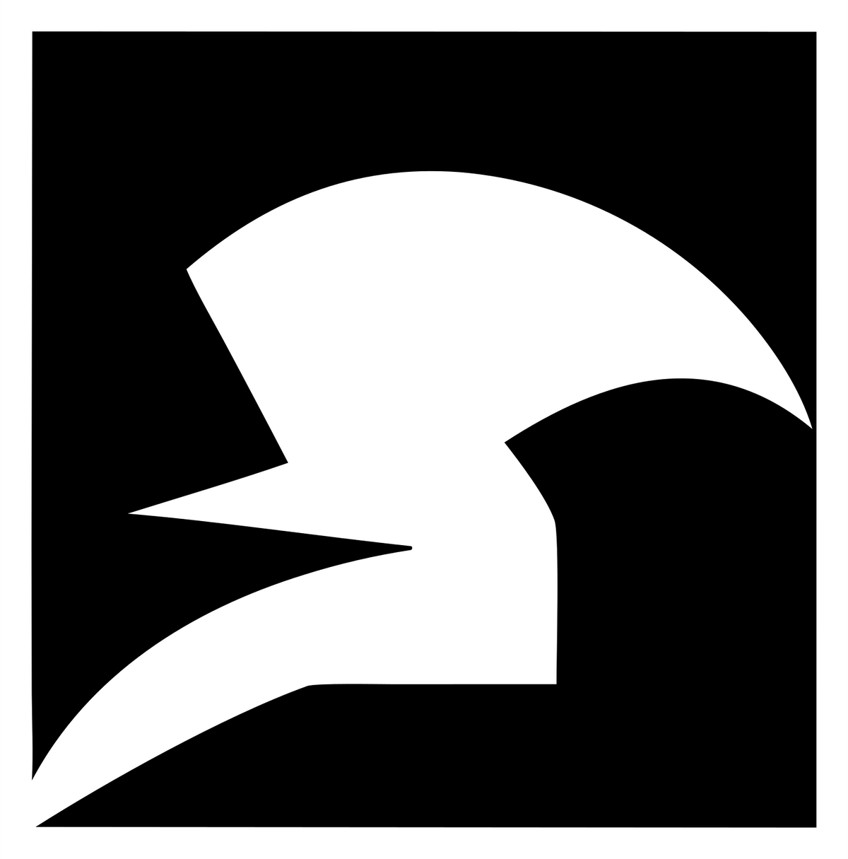Negative Space Spartan Helmet Badge #ffffff/#000000