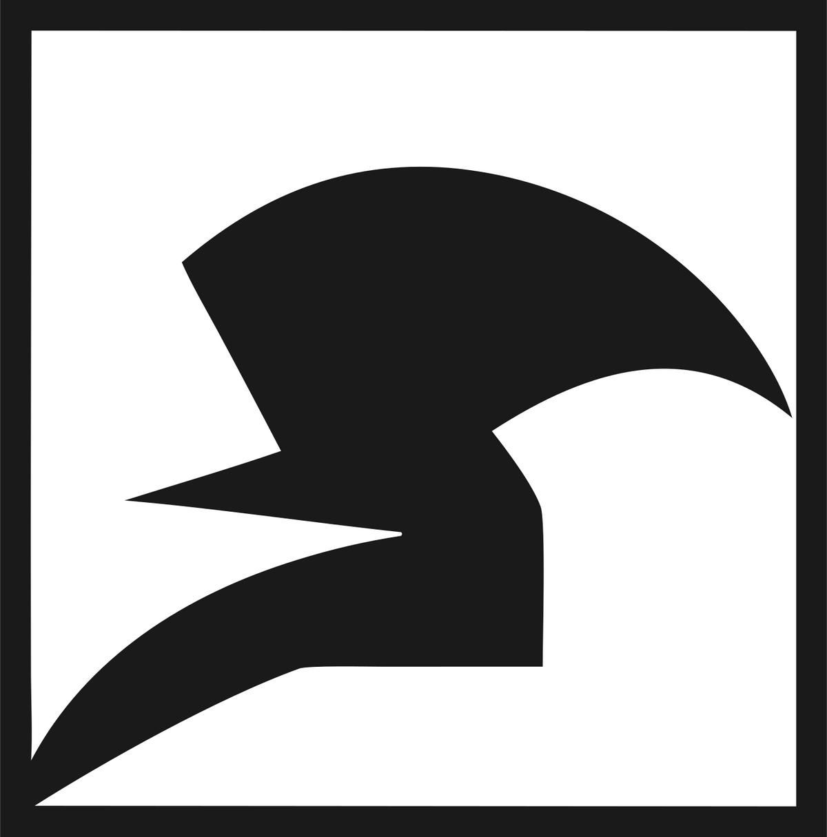 Negative Space Spartan Helmet Badge #1a1a1a/#ffffff