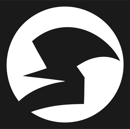Negative Space Eagle Circle Badge #1a1a1a/#ffffff