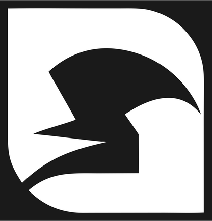 Negative Space Eagle Wing Crest #1a1a1a/#ffffff