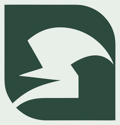 Negative Space Eagle Wing Crest #e8efe9/#2d4a3e