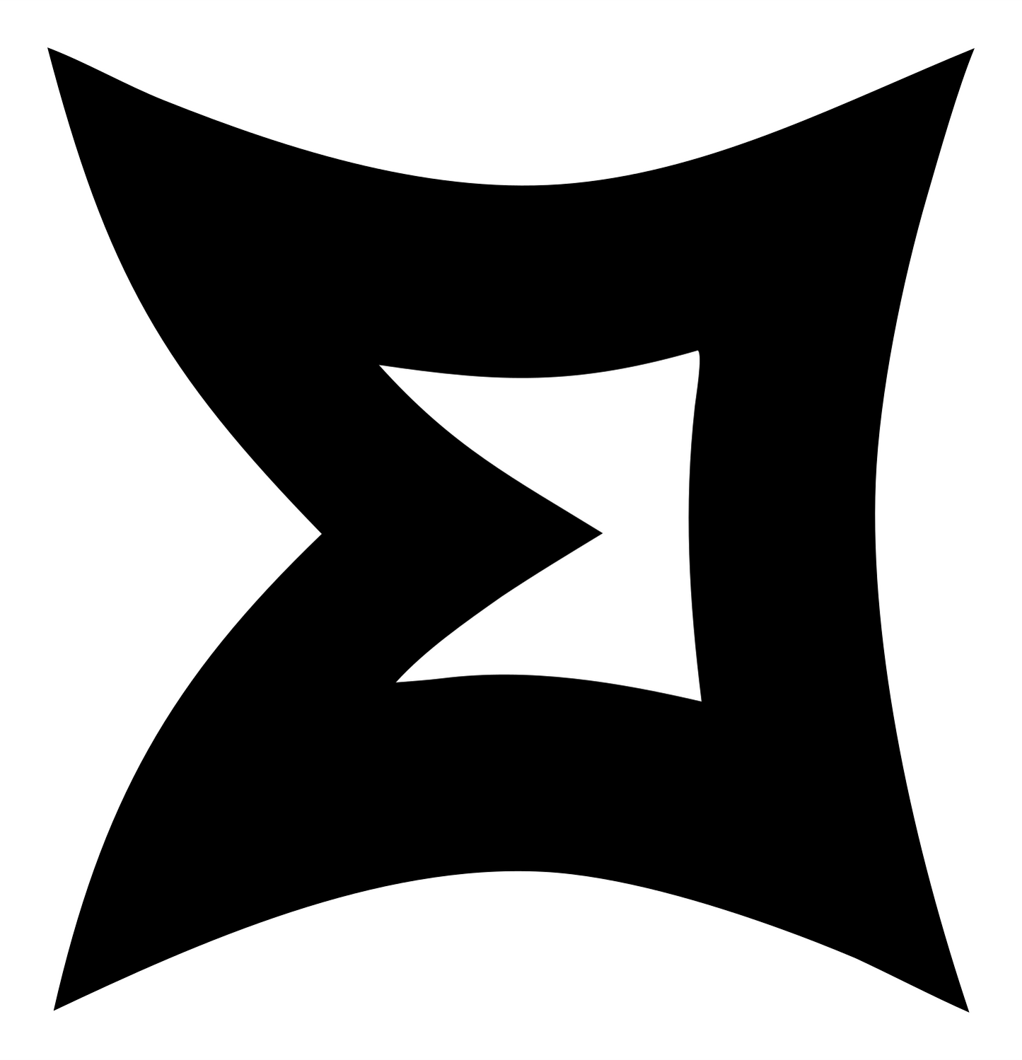 Negative Space Sagittarius Star Mark #ffffff/#000000