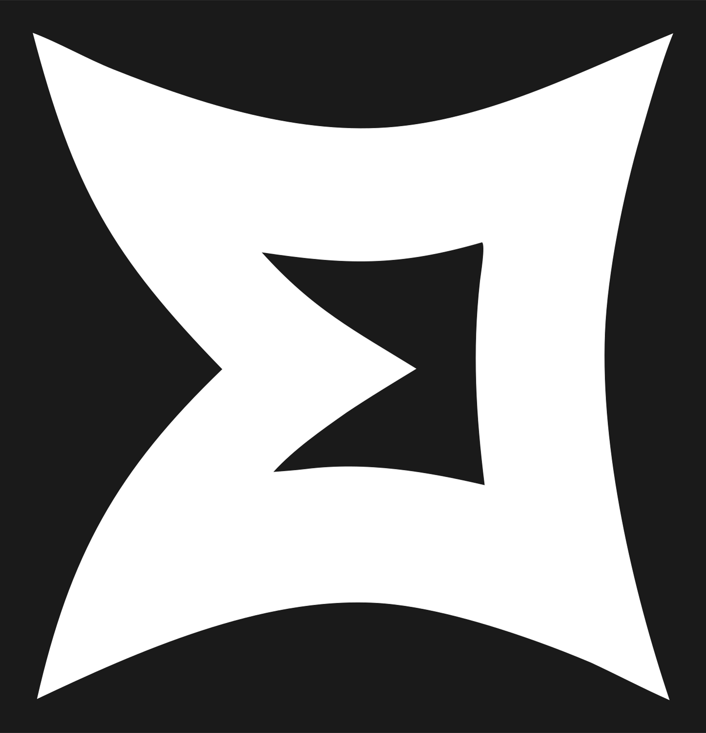 Negative Space Sagittarius Star Mark #1a1a1a/#ffffff