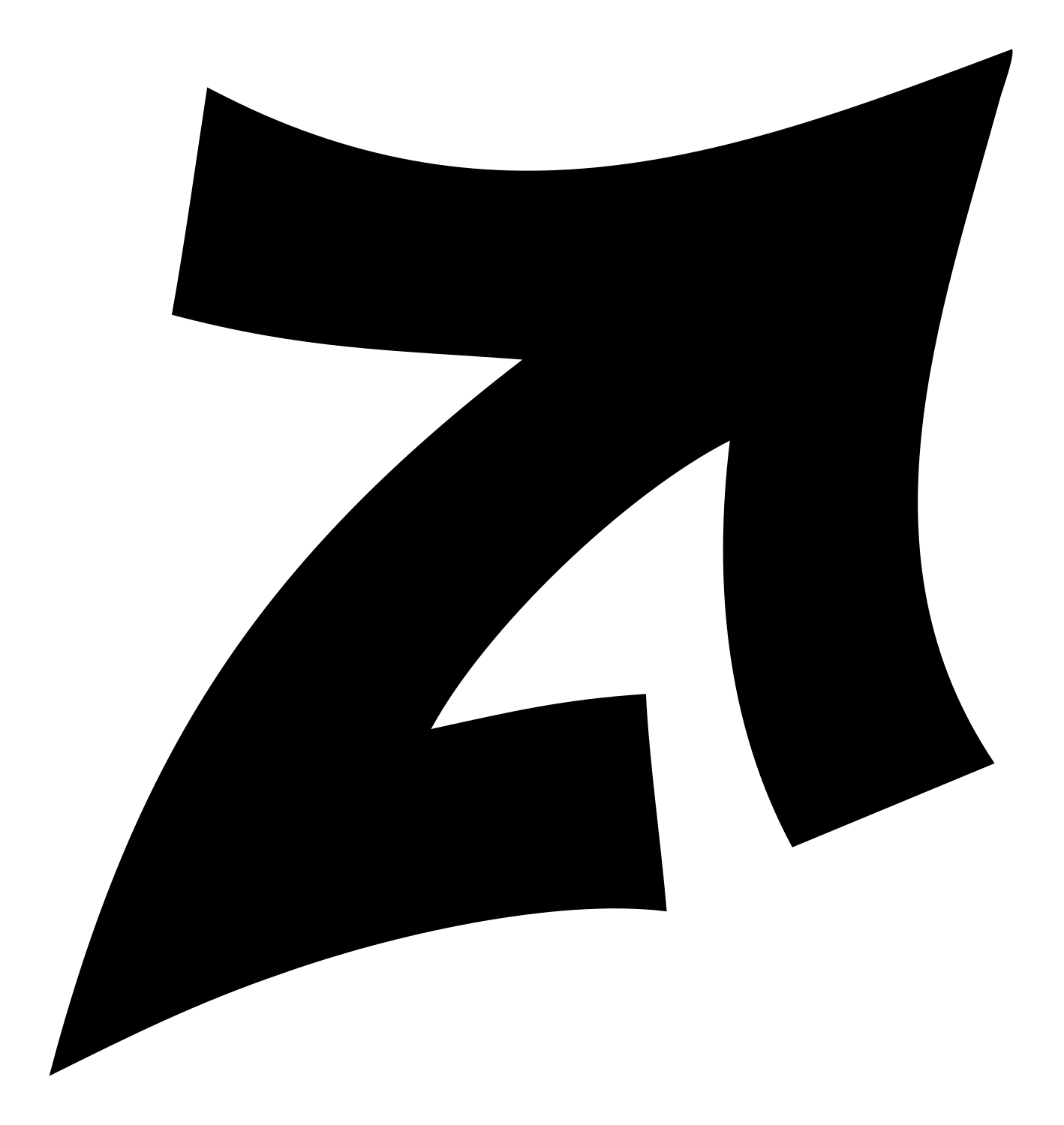 Italic Z Letter Logo #ffffff/#000000