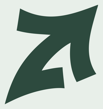 Italic Z Letter Logo #e8efe9/#2d4a3e