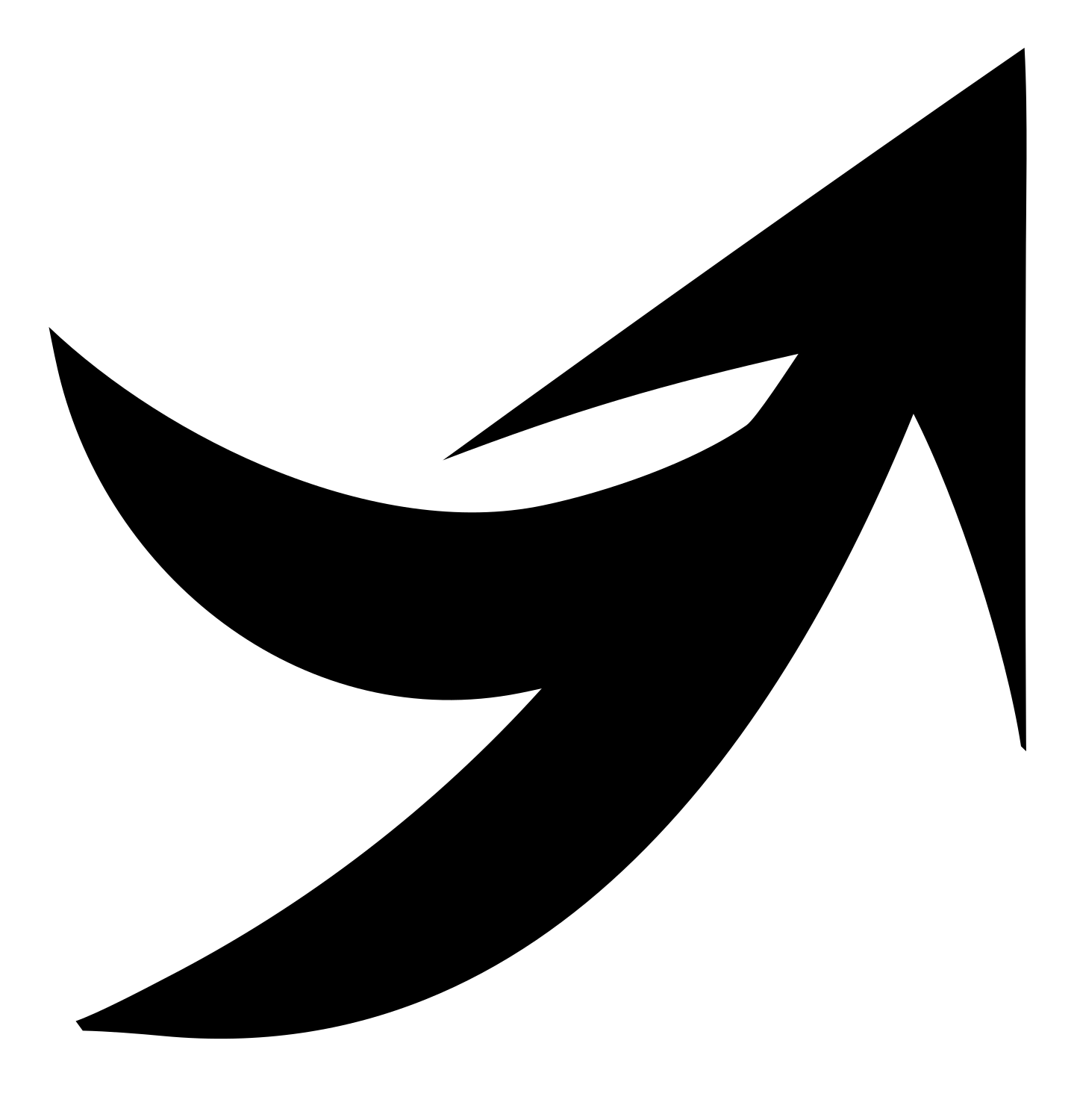 Swooping Arrow Sagittarius Mark #ffffff/#000000