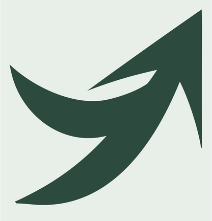 Swooping Arrow Sagittarius Mark #e8efe9/#2d4a3e