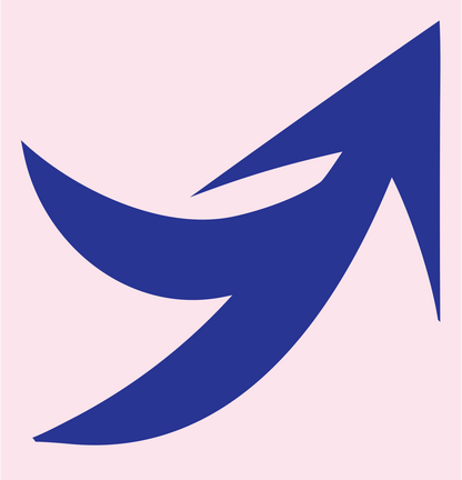 Swooping Arrow Sagittarius Mark #fce4ec/#283593