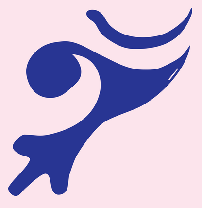 Hand-Drawn Sagittarius Flame Mark #fce4ec/#283593