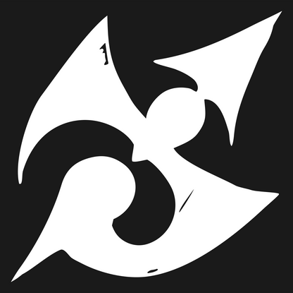 Hand-Drawn Dragon Wing Crest #1a1a1a/#ffffff