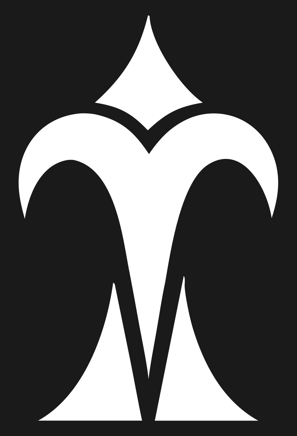 Pictogram Fleur-de-Lis Sagittarius Mark #1a1a1a/#ffffff