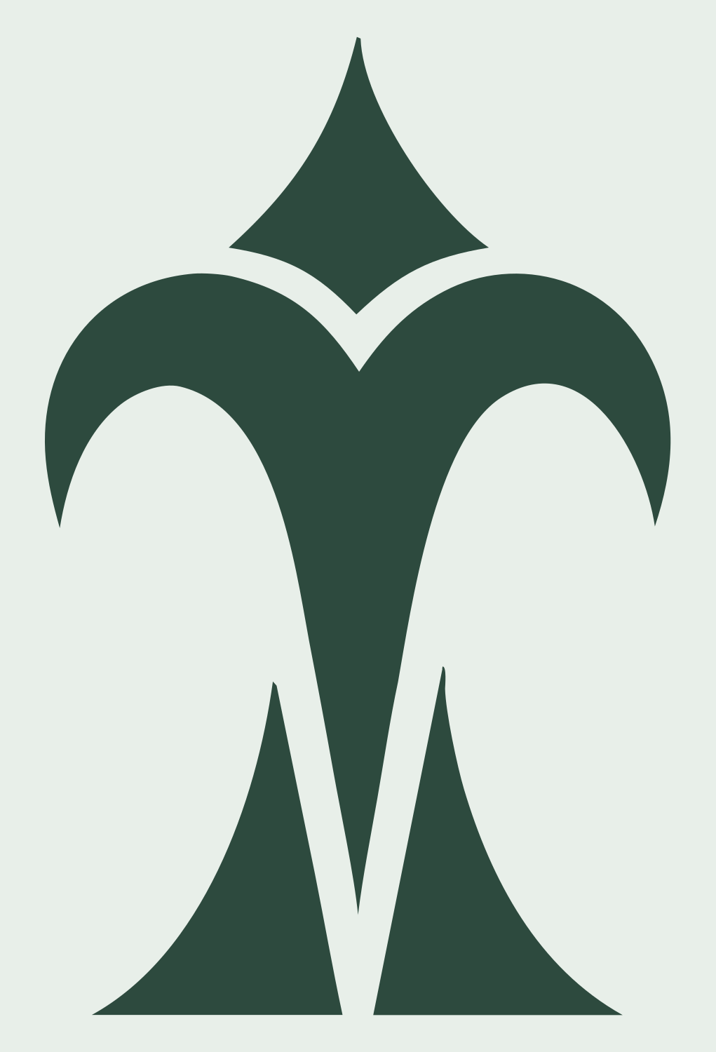 Pictogram Fleur-de-Lis Sagittarius Mark #e8efe9/#2d4a3e