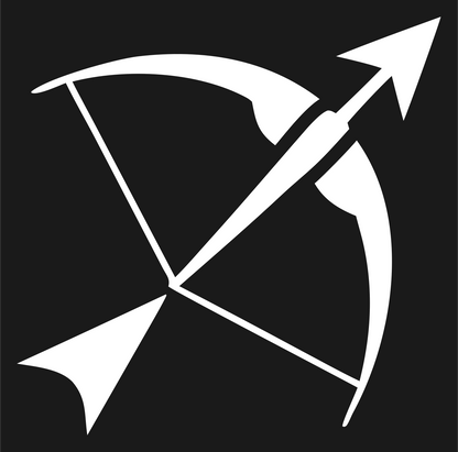 Pictogram Bow Arrow Logo #1a1a1a/#ffffff