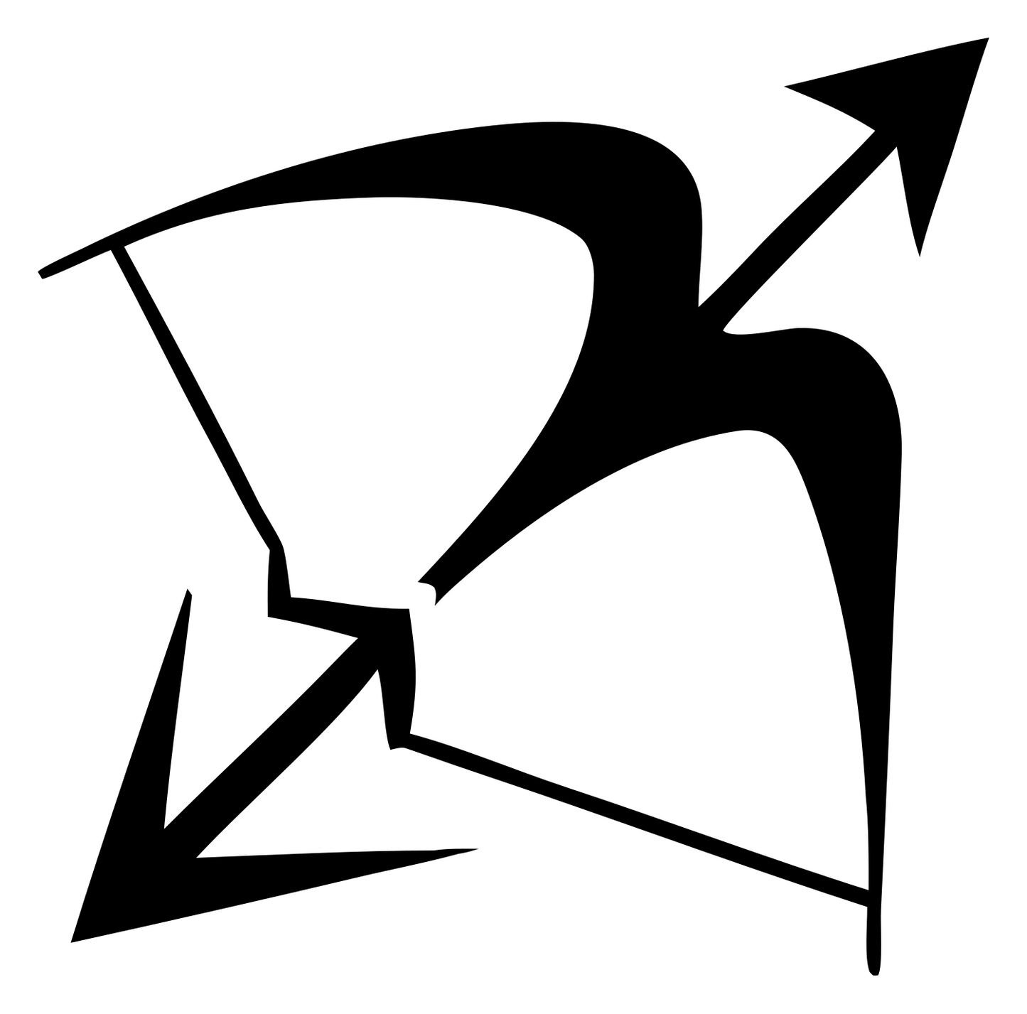 Pictogram Archer Sagittarius Icon #ffffff/#000000