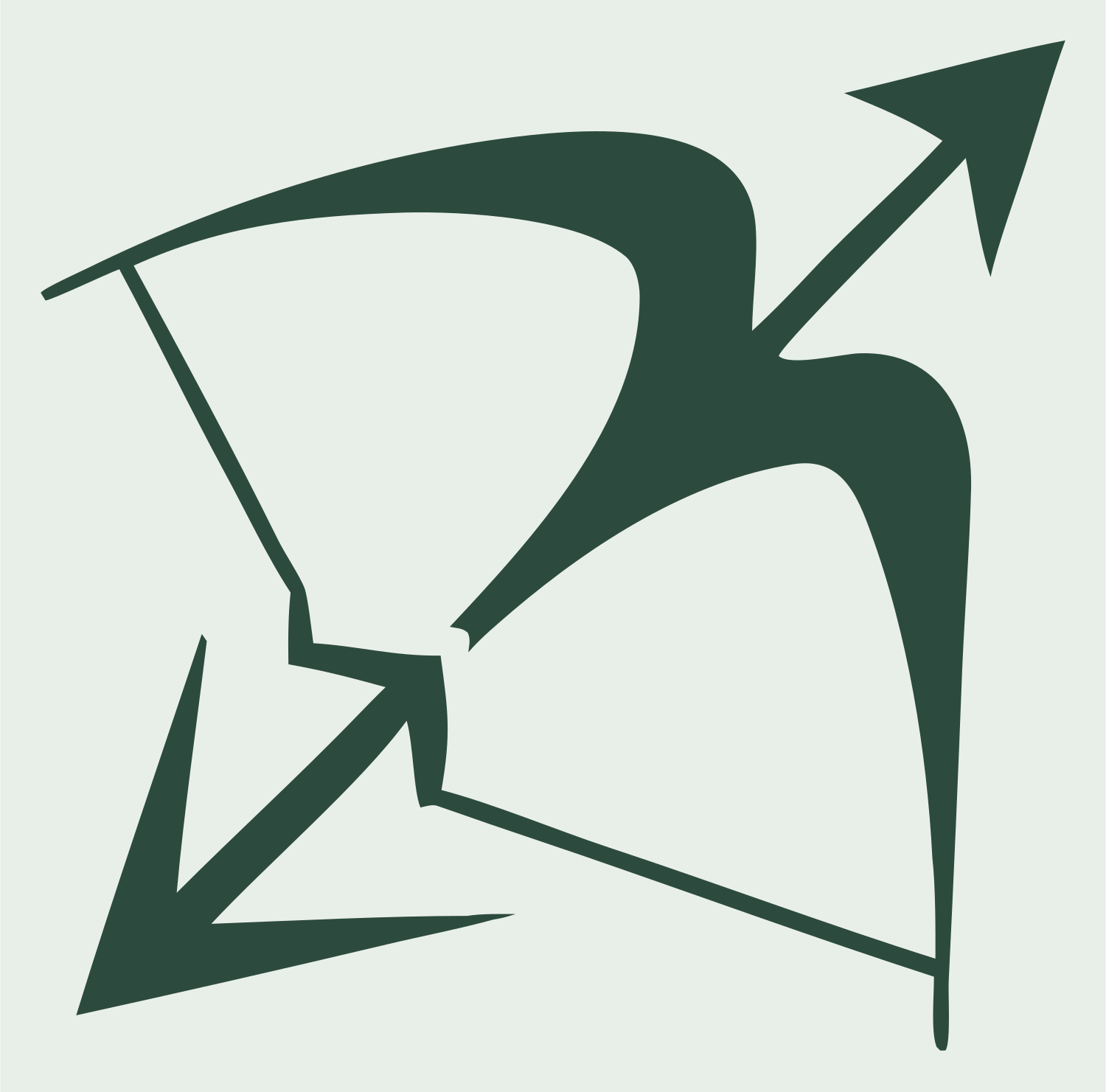Pictogram Archer Sagittarius Icon #e8efe9/#2d4a3e