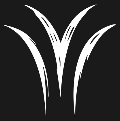 Hand-Drawn Wild Grass Emblem #1a1a1a/#ffffff