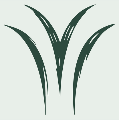 Hand-Drawn Wild Grass Emblem #e8efe9/#2d4a3e