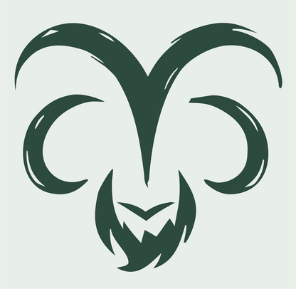 Hand-Drawn Ram Skull Icon #e8efe9/#2d4a3e
