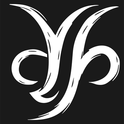 Hand-Drawn Capricorn Sigil Mark #1a1a1a/#ffffff