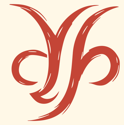 Hand-Drawn Capricorn Sigil Mark #fff8e7/#c44536