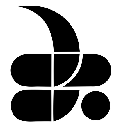 Pictogram Capricorn Crescent Badge #ffffff/#000000